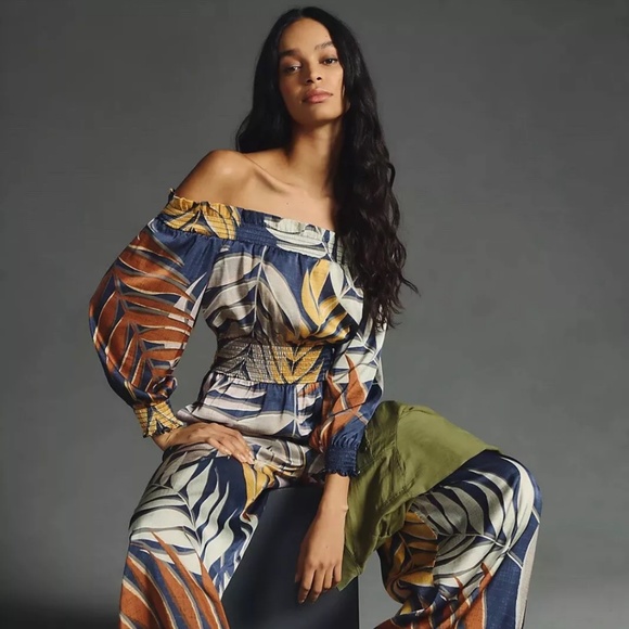 Anthropologie X Hutch Off-The-Shoulder Jumpsuit XS - Picture 1 of 6